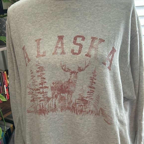 Aerie Alaska grey oversized crew neck sweatshirt - Picture 5 of 8